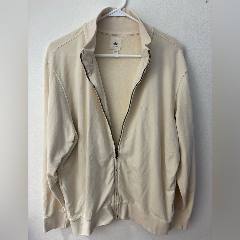 Dockers Men's Beige Zip-Up Sweater